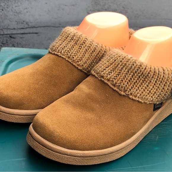 Cabela's Shoes Cabelas Womens Tan Suede Shearling Lined Low Back